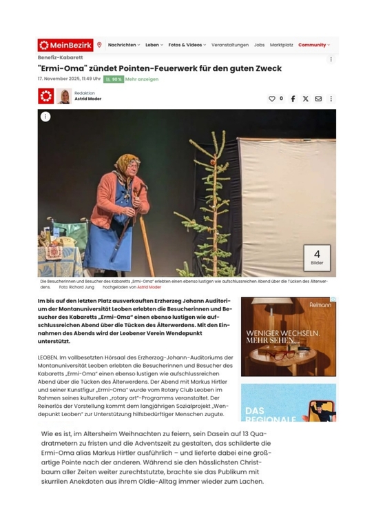 Ermi-Oma in Leoben: Wei(h)nachten (&copy; Kern/ Astrid Moder)